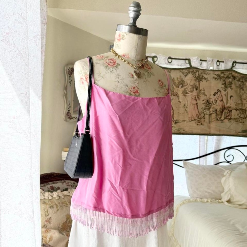 resource y2k pink beaded fairy tank top womens‎ size 16